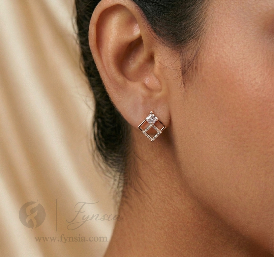 Eliraé Premium Zirconia Earring Studs | Anti-Tarnish - Daily Wear |  Fynsia