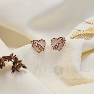 Lily Premium Zirconia Earring Studs | Anti-Tarnish - Daily Wear |  Fynsia