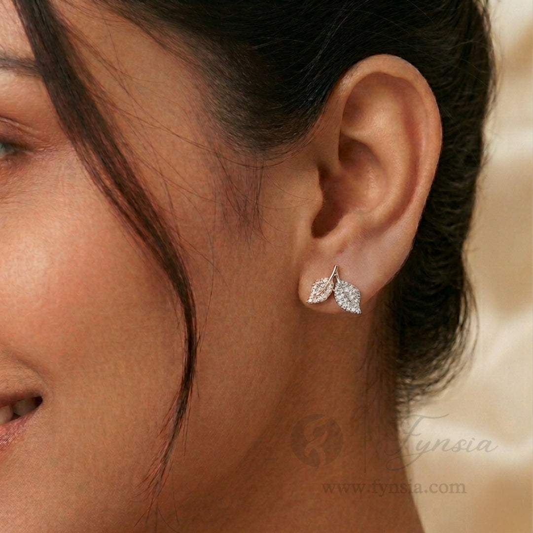 Farha Premium Zirconia Earring Studs | Anti-Tarnish - Daily Wear |  Fynsia