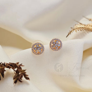 Usra Premium Zirconia Earring Studs | Anti-Tarnish - Daily Wear |  Fynsia