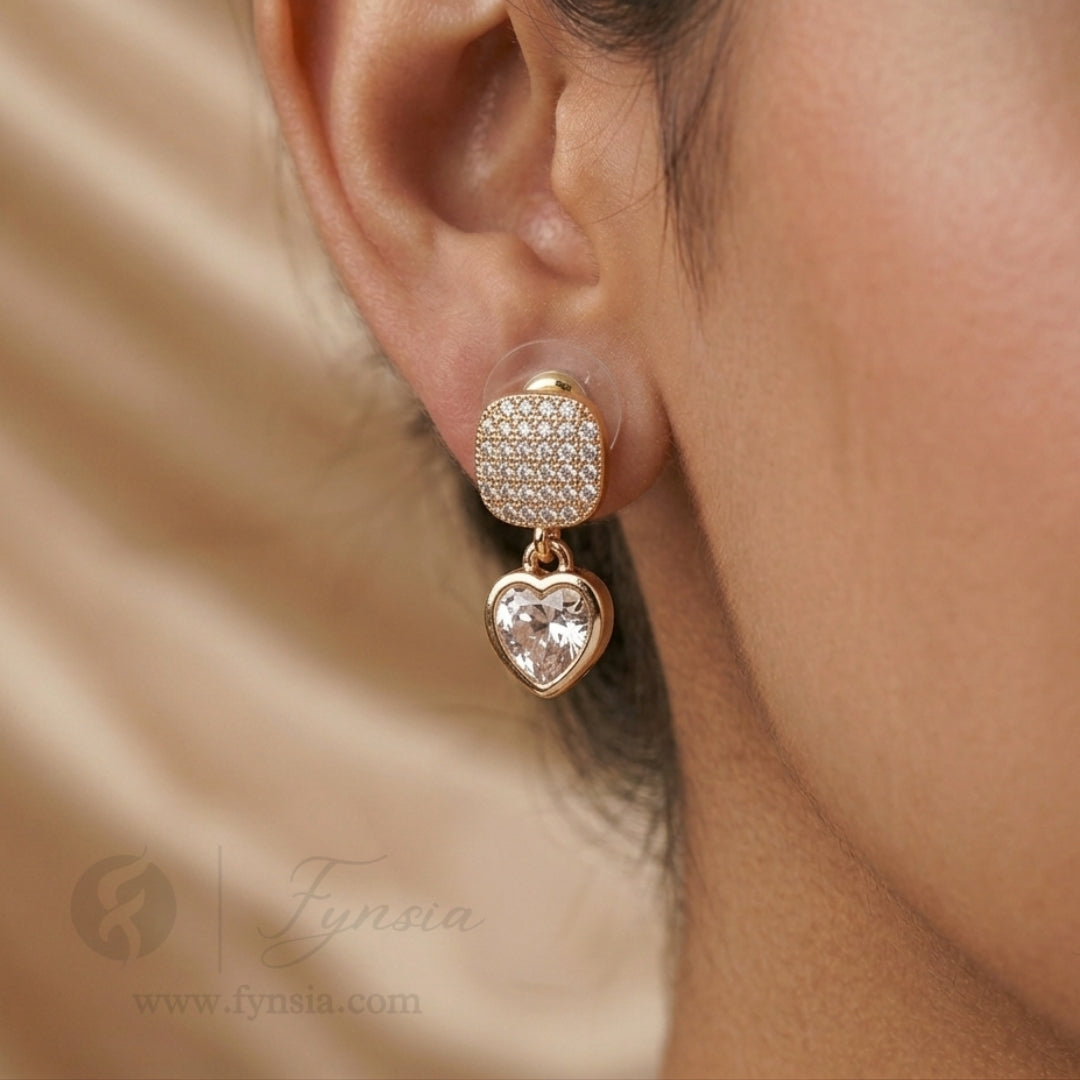Arohi Premium Zirconia Earring Studs | Anti-Tarnish - Daily Wear |  Fynsia