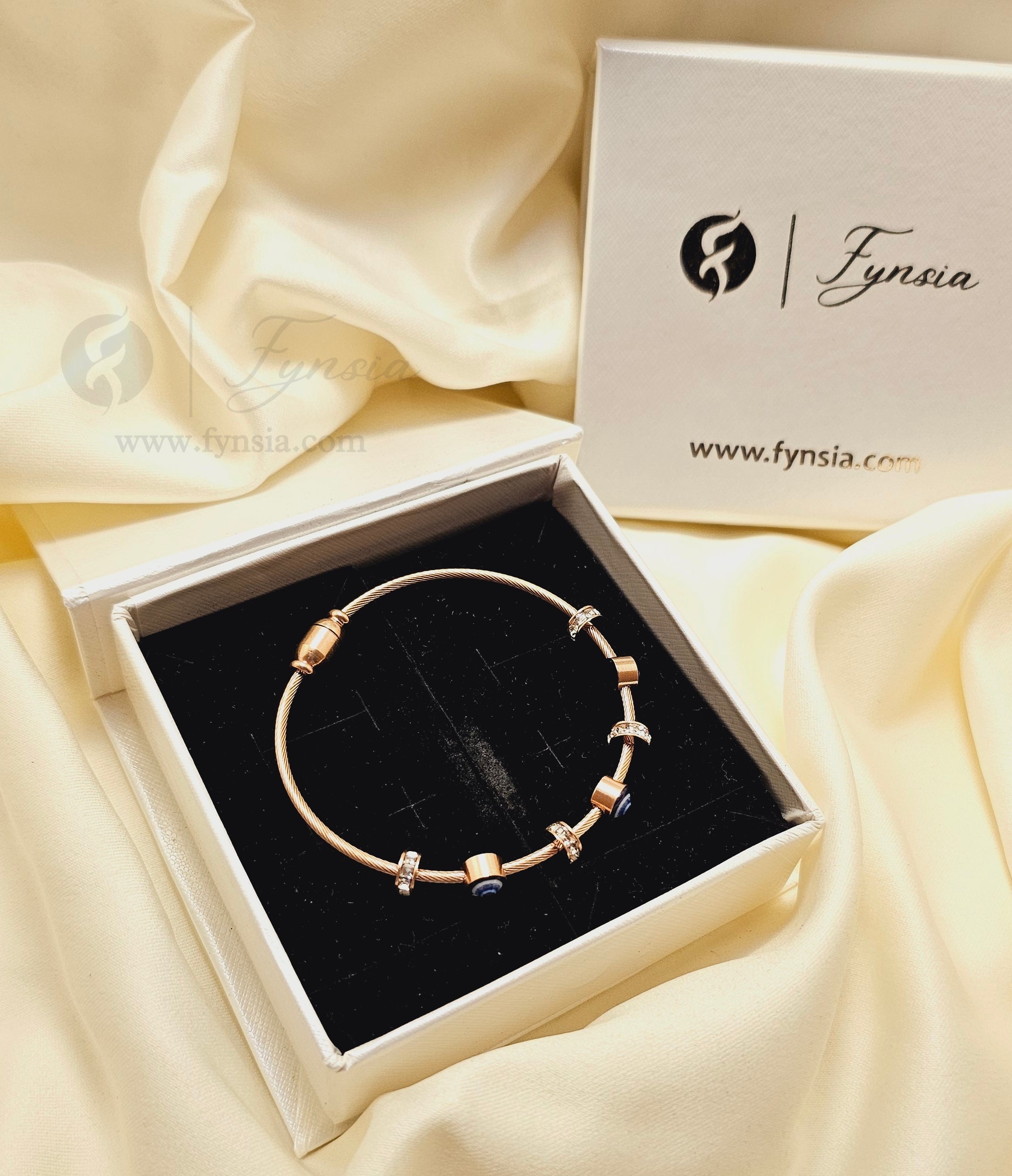 Premium Evil-Eye Rosegold Kada For Girls And Women